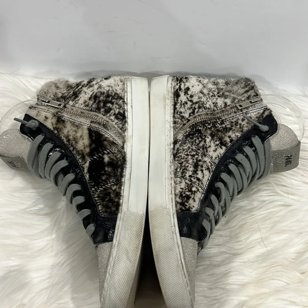 P448 Calf Hair High Top Sneaker Cow Softy SZ 38